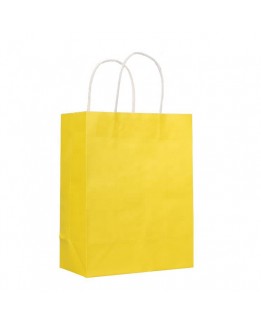 Wholesale yellow gift paper bag for shopping