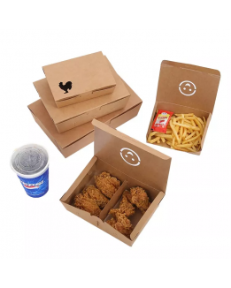 Manufacturer Kraft Paper Food Packaging Eco Friendly Paper Take Away Lunch Box With Compartments