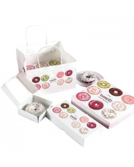 Biodegradable Disposable Custom Printed Donut Boxes