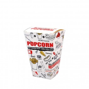 Popcorn paper box with eco-friendly paper and bulk price