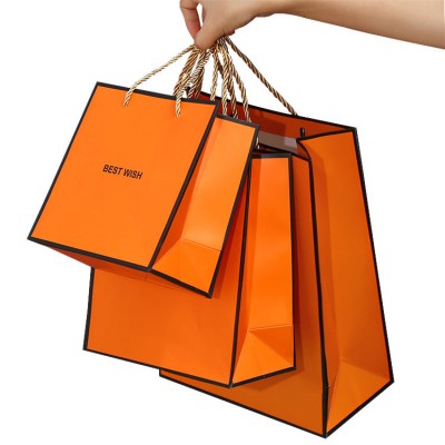 Wholesale Luxury Printed Cosmetic Jewelry Wedding Shopping Custom Small Gift Paper Bags
