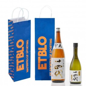 OEM Gift Packaging Printed Kraft Wine Paper Bags With Handles
