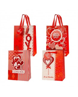CMYK Color Luxury Shopping Paper Bag for Valentines Day